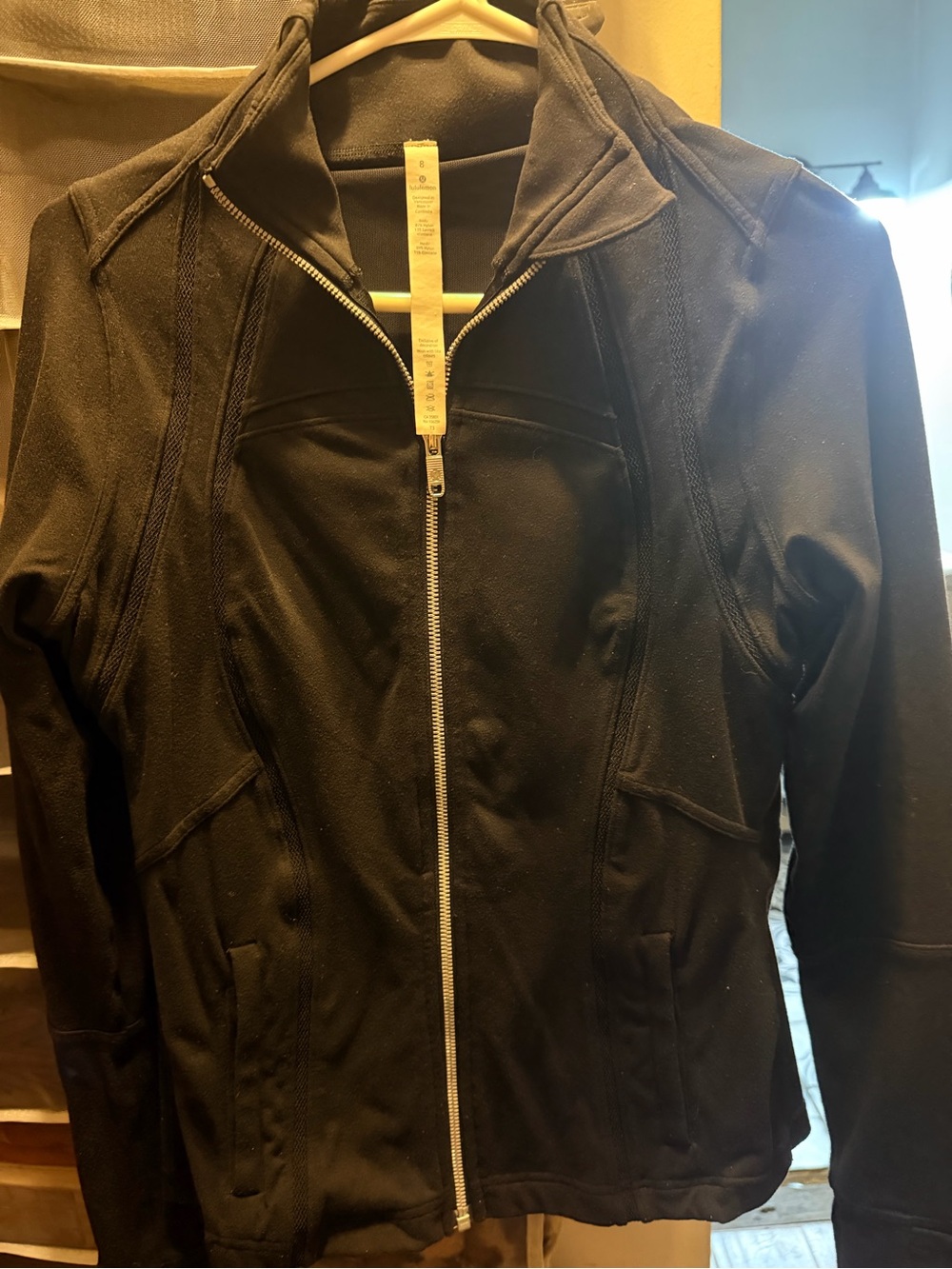 lululemon athletica Black define Full-Zip Hooded Performance Jacket silver zipp